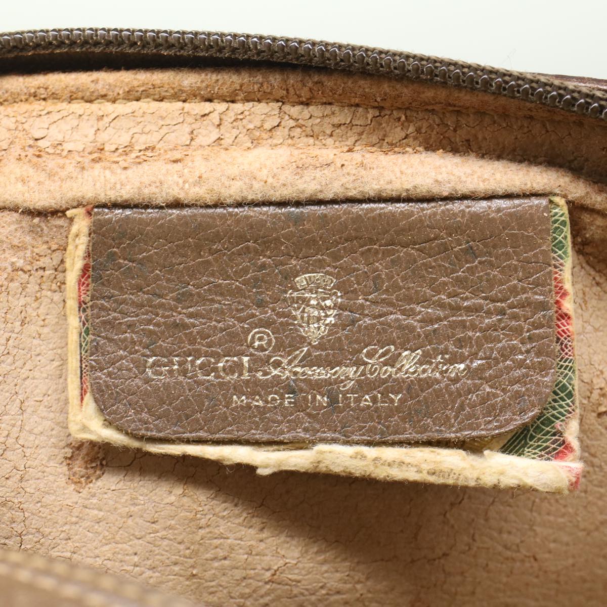 GUCCI GG Canvas Web Sherry Line Clutch Bag Beige Red 89•01•012 ep1243