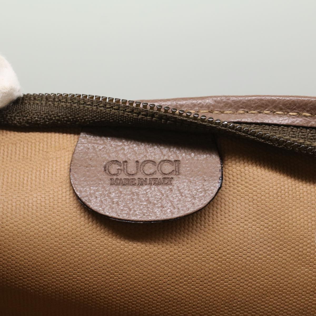 GUCCI GG Canvas Clutch Bag PVC Leather Beige 014-270-6053 ep1244