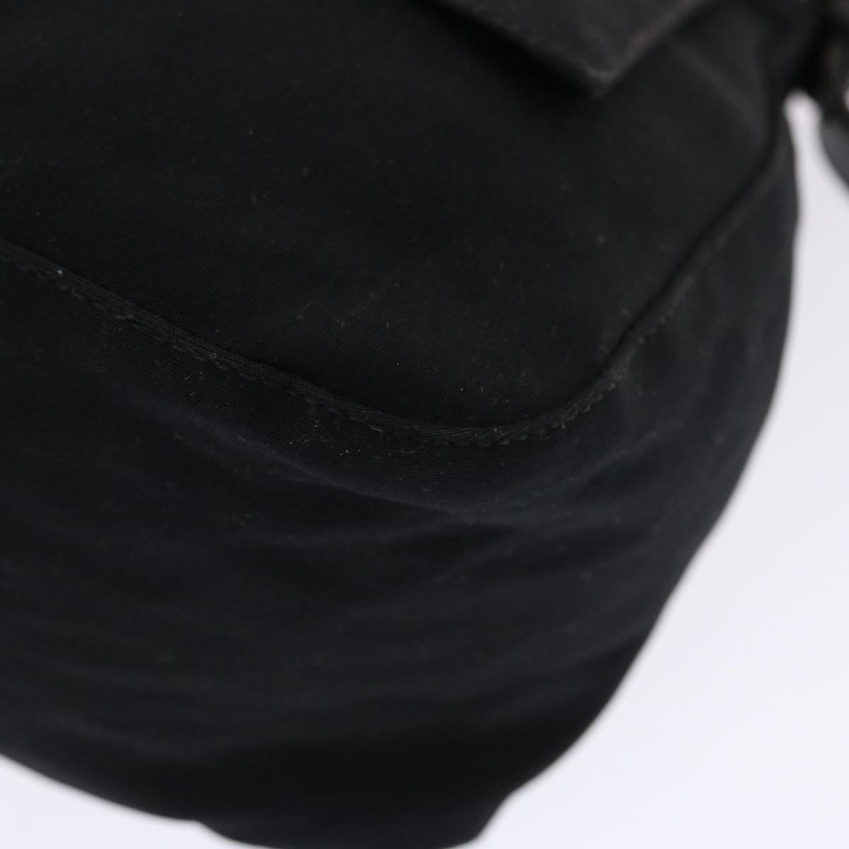 FENDI Mamma Baguette Shoulder Bag Nylon Black ep1270