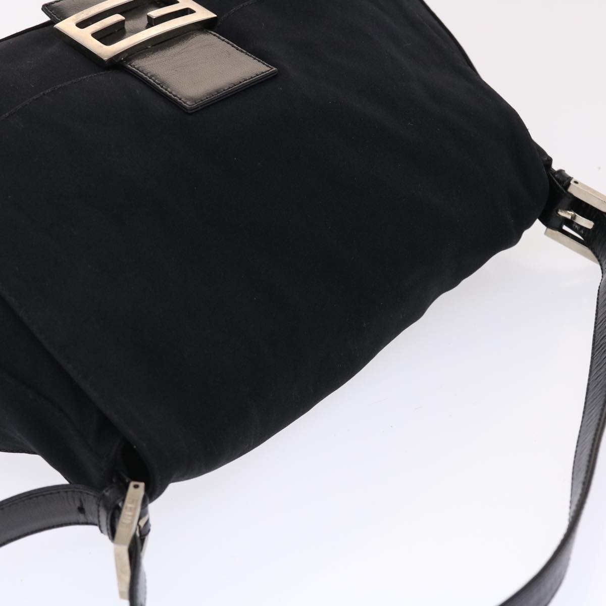 FENDI Mamma Baguette Shoulder Bag Nylon Black ep1270