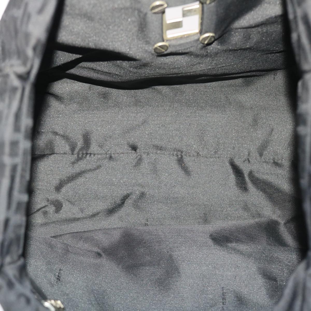 FENDI Zucca Canvas Shoulder Bag Nylon Black ep1271