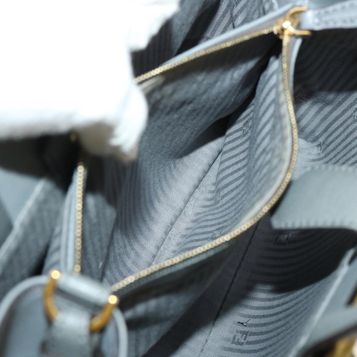 FENDI To Joule Hand Bag Leather 2way Gray ep1294