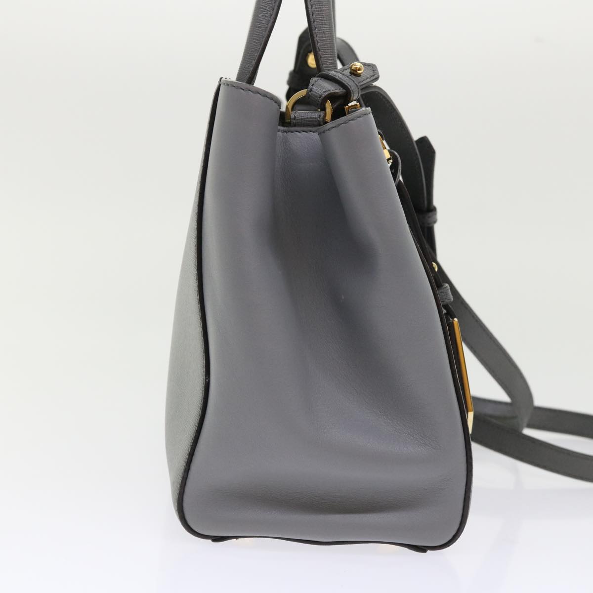 FENDI To Joule Hand Bag Leather 2way Gray ep1294