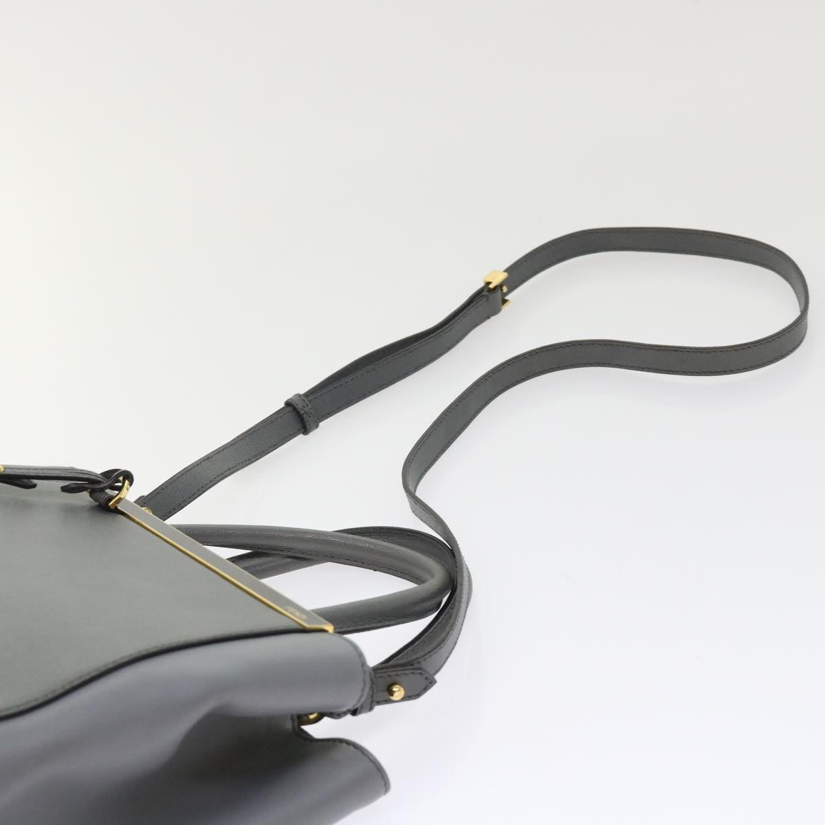FENDI To Joule Hand Bag Leather 2way Gray ep1294