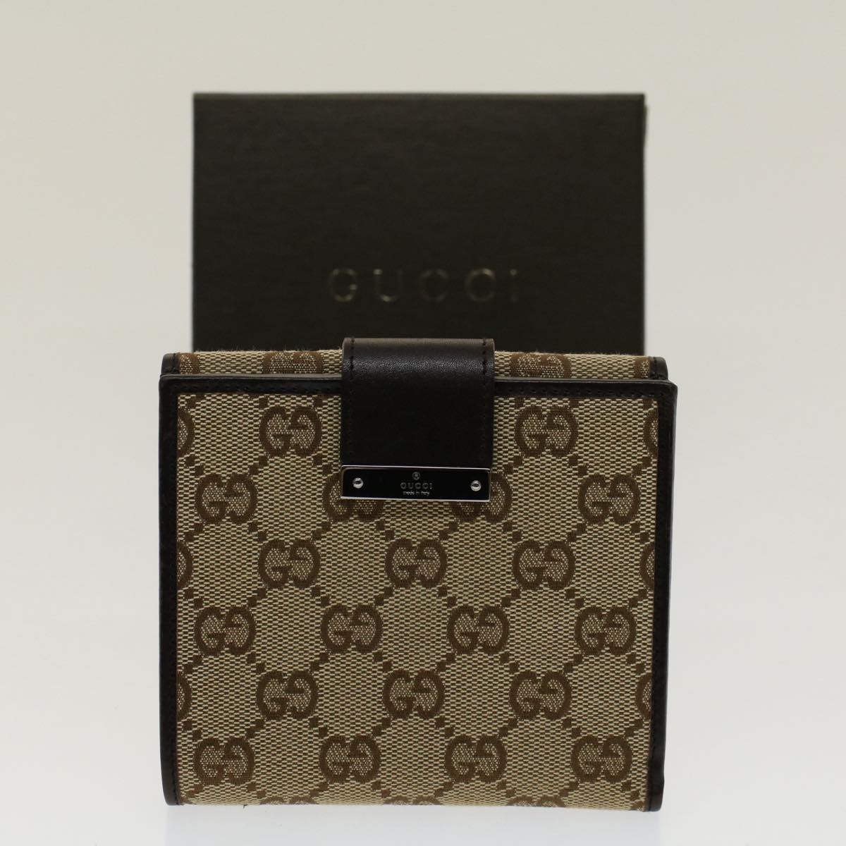 GUCCI GG Canvas Wallet Beige 74209 ep1326