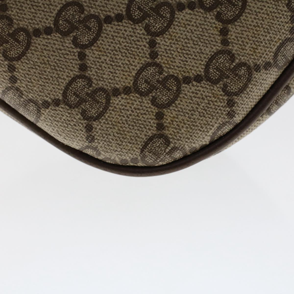 GUCCI GG Canvas Web Sherry Line Shoulder Bag PVC Leather Beige Red ep1330
