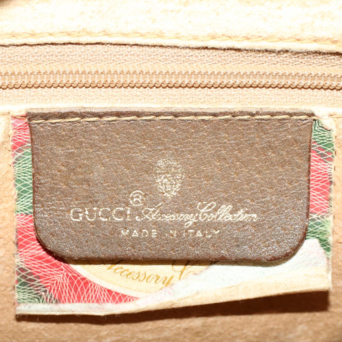 GUCCI GG Canvas Web Sherry Line Shoulder Bag PVC Leather Beige Red ep1330