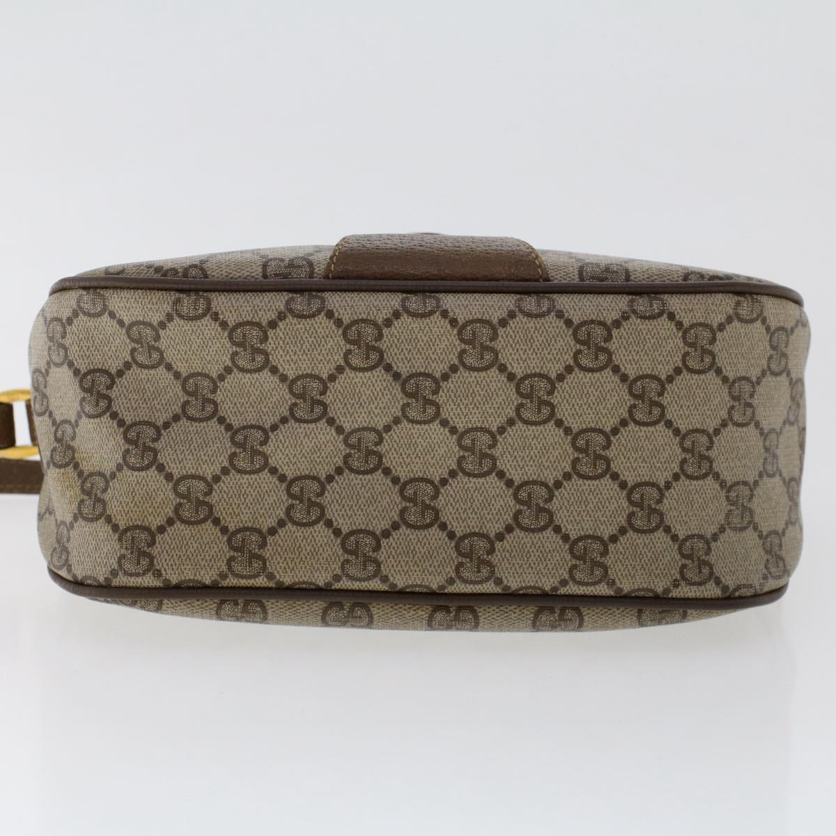 GUCCI GG Canvas Web Sherry Line Shoulder Bag PVC Leather Beige Red ep1330