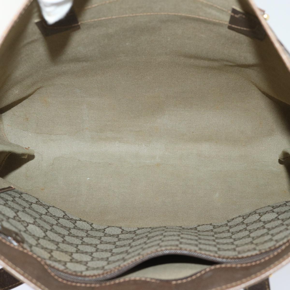 GUCCI GG Canvas Web Sherry Line Tote Bag PVC Leather Beige Red Green ep1333