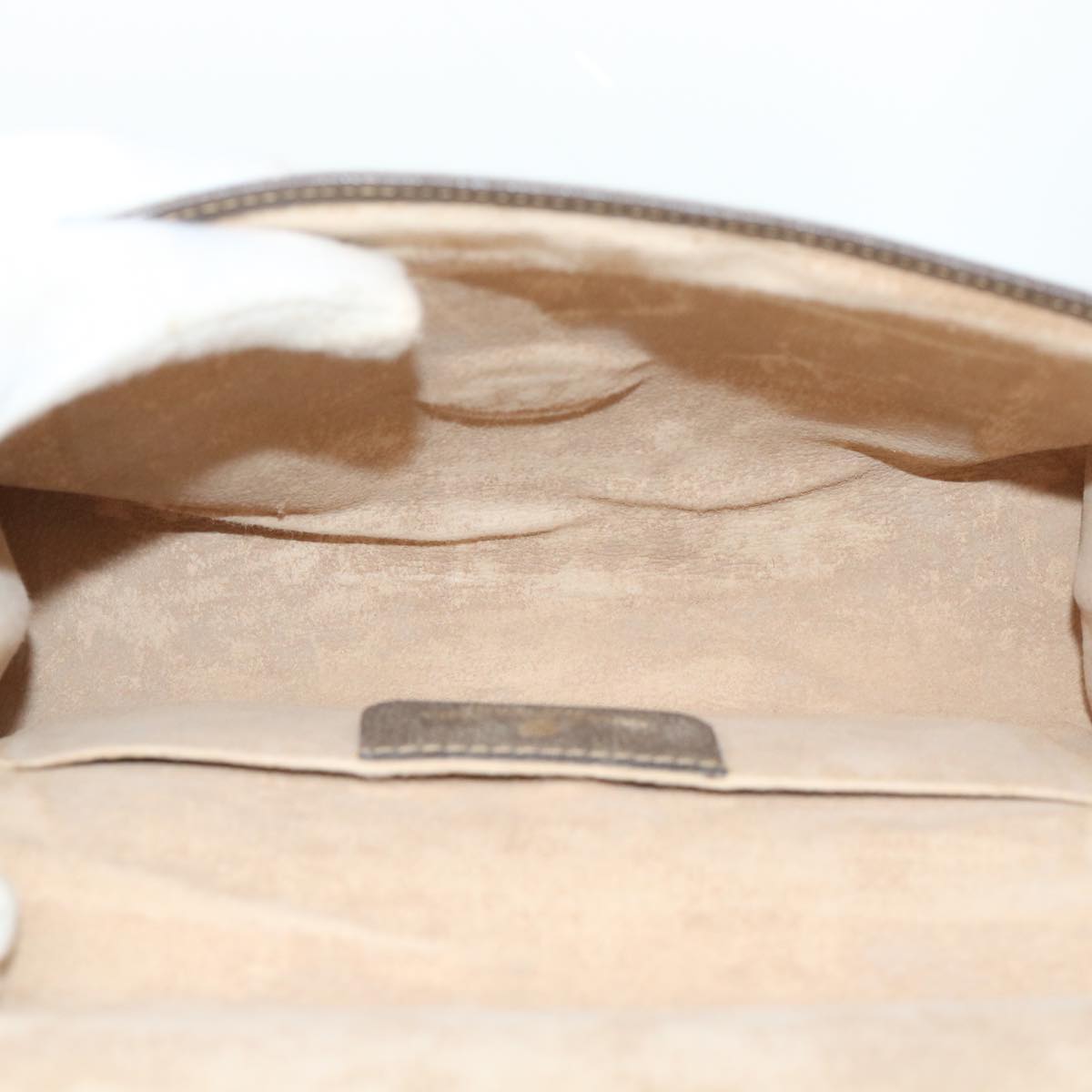 GUCCI GG Canvas Web Sherry Line Clutch Bag PVC Leather Beige Red ep1335
