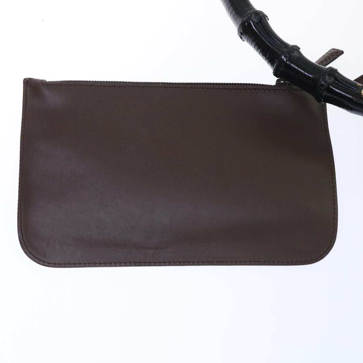 GUCCI Bamboo Shoulder Bag Leather Brown 001-2113-1880 ep1356