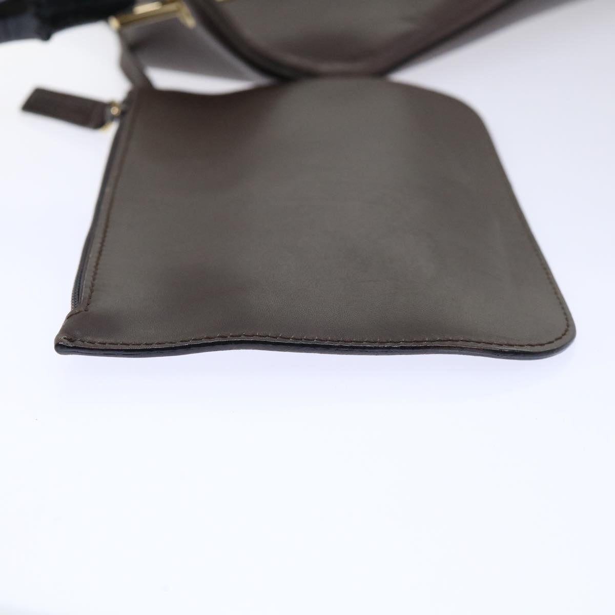 GUCCI Bamboo Shoulder Bag Leather Brown 001-2113-1880 ep1356