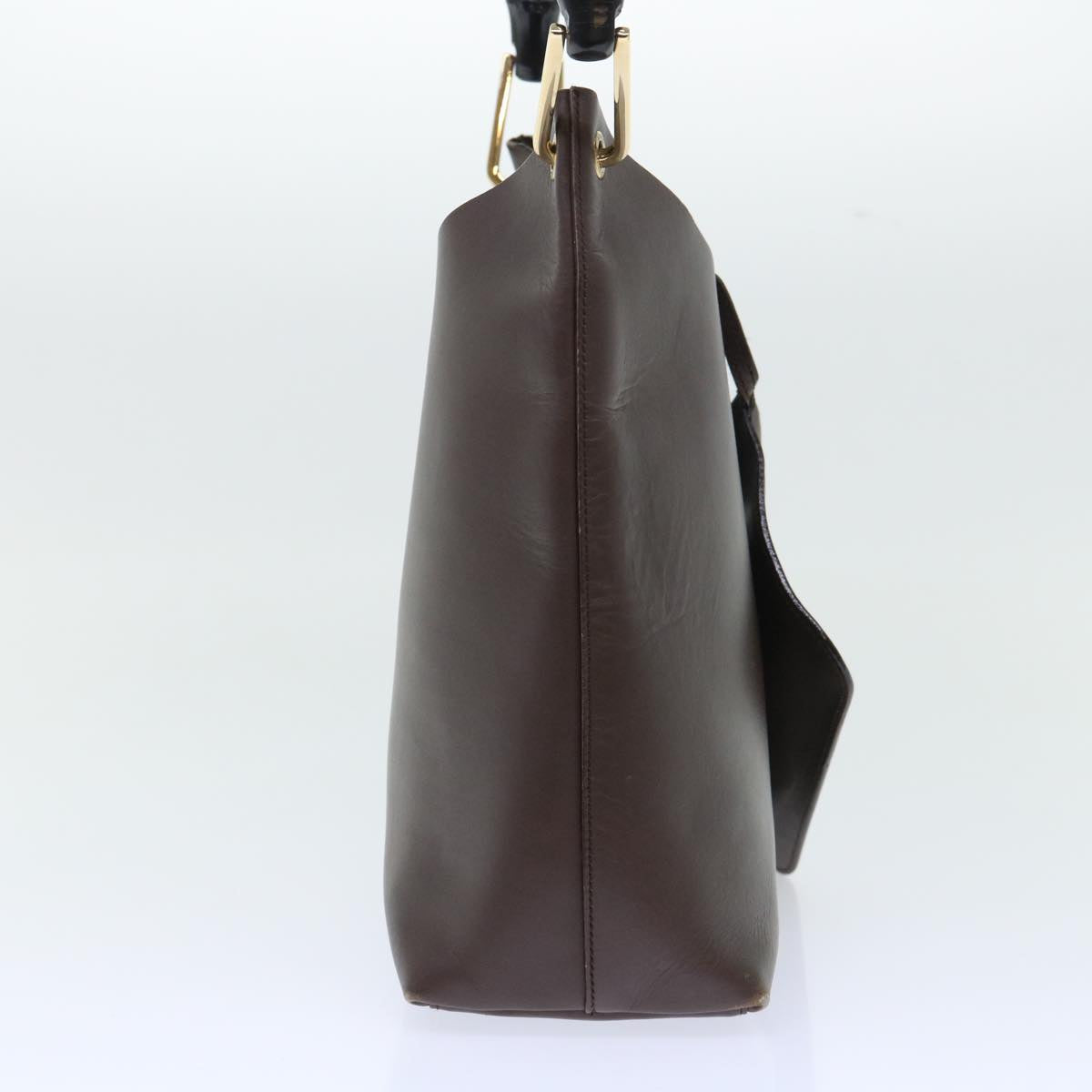 GUCCI Bamboo Shoulder Bag Leather Brown 001-2113-1880 ep1356