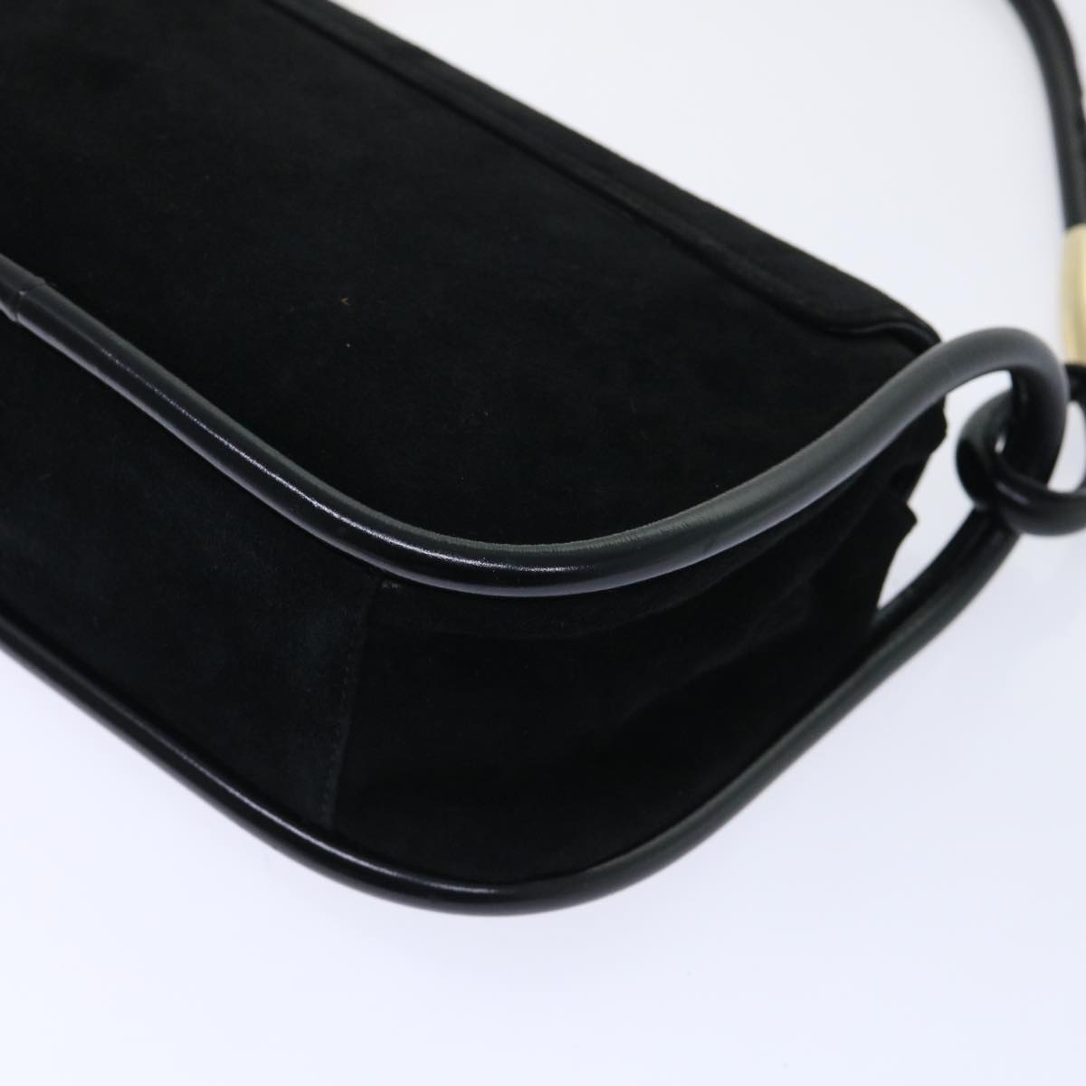 GUCCI Shoulder Bag Suede Black 001•2684•177 ep1357