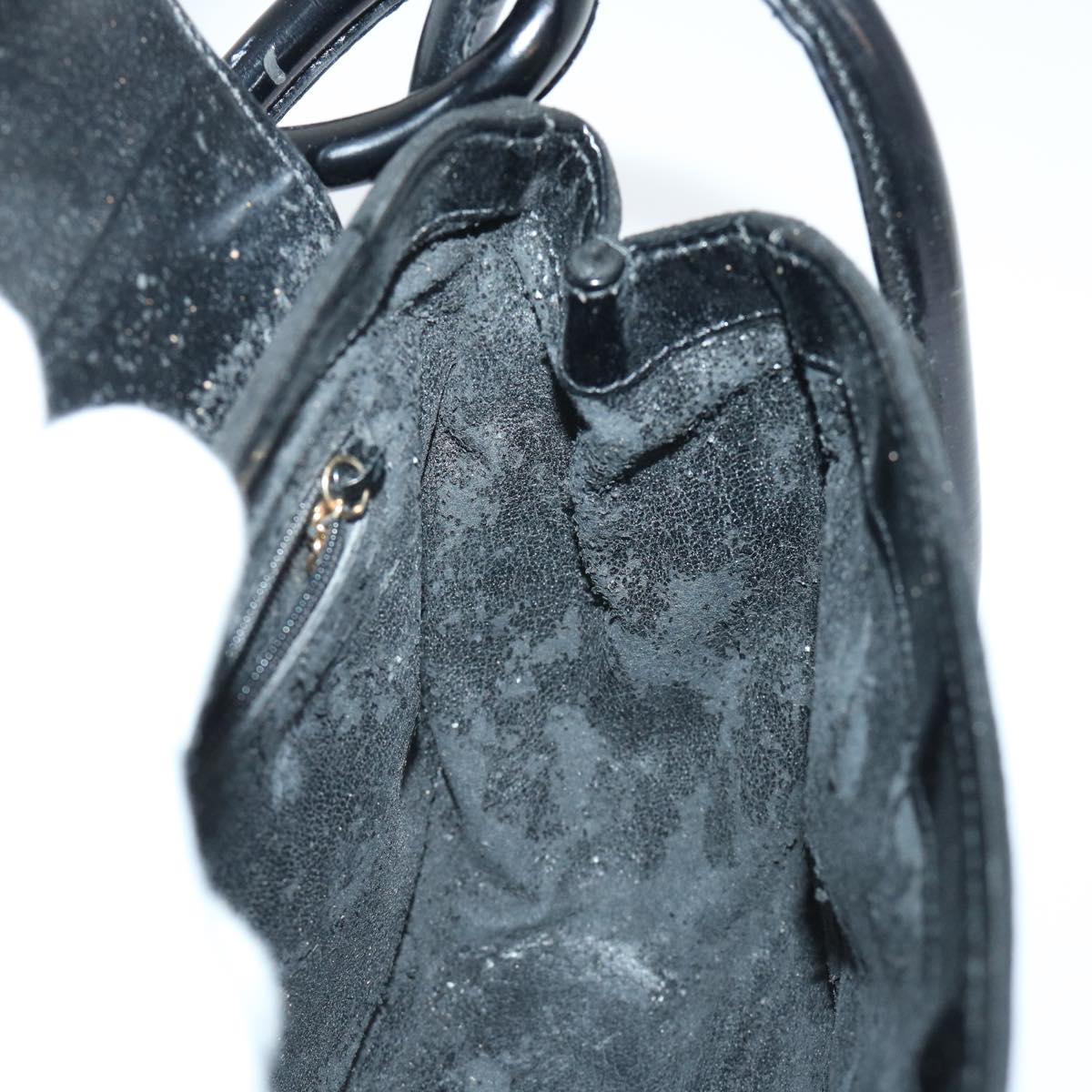 GUCCI Shoulder Bag Suede Black 001•2684•177 ep1357