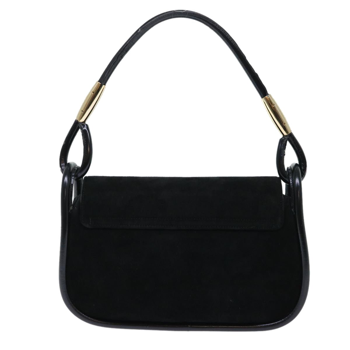 GUCCI Shoulder Bag Suede Black 001•2684•177 ep1357