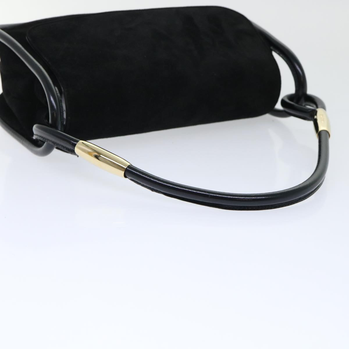 GUCCI Shoulder Bag Suede Black 001•2684•177 ep1357