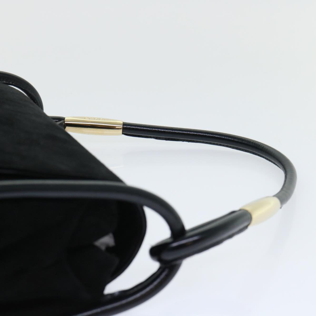 GUCCI Shoulder Bag Suede Black 001•2684•177 ep1357