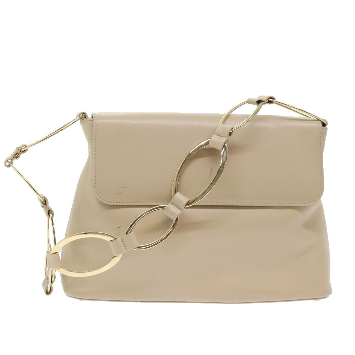 GUCCI Shoulder Bag Leather Beige 001•3444•180 ep1364