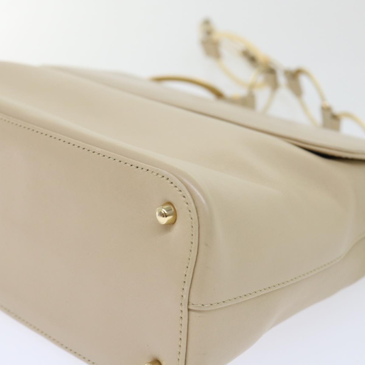 GUCCI Shoulder Bag Leather Beige 001•3444•180 ep1364