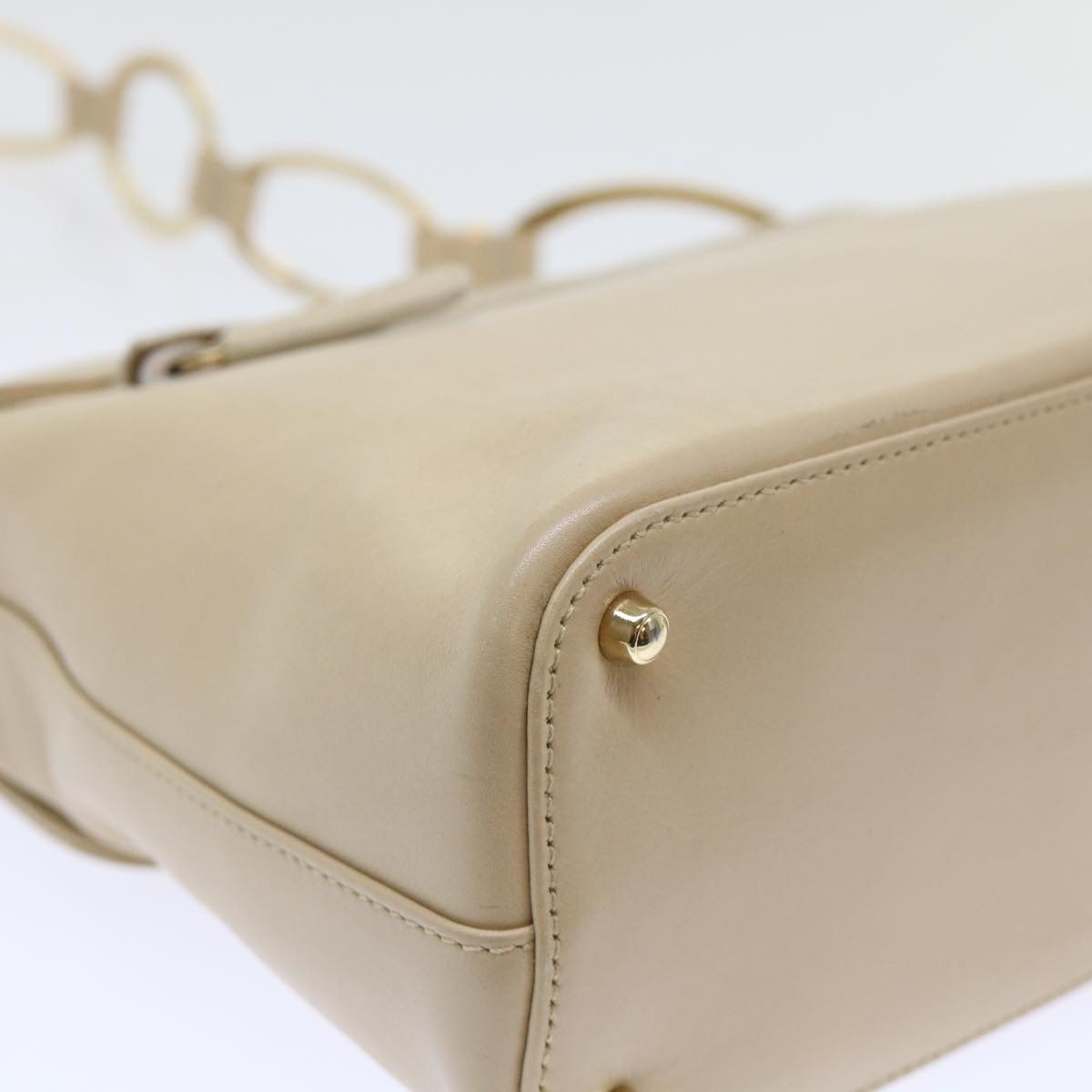 GUCCI Shoulder Bag Leather Beige 001•3444•180 ep1364
