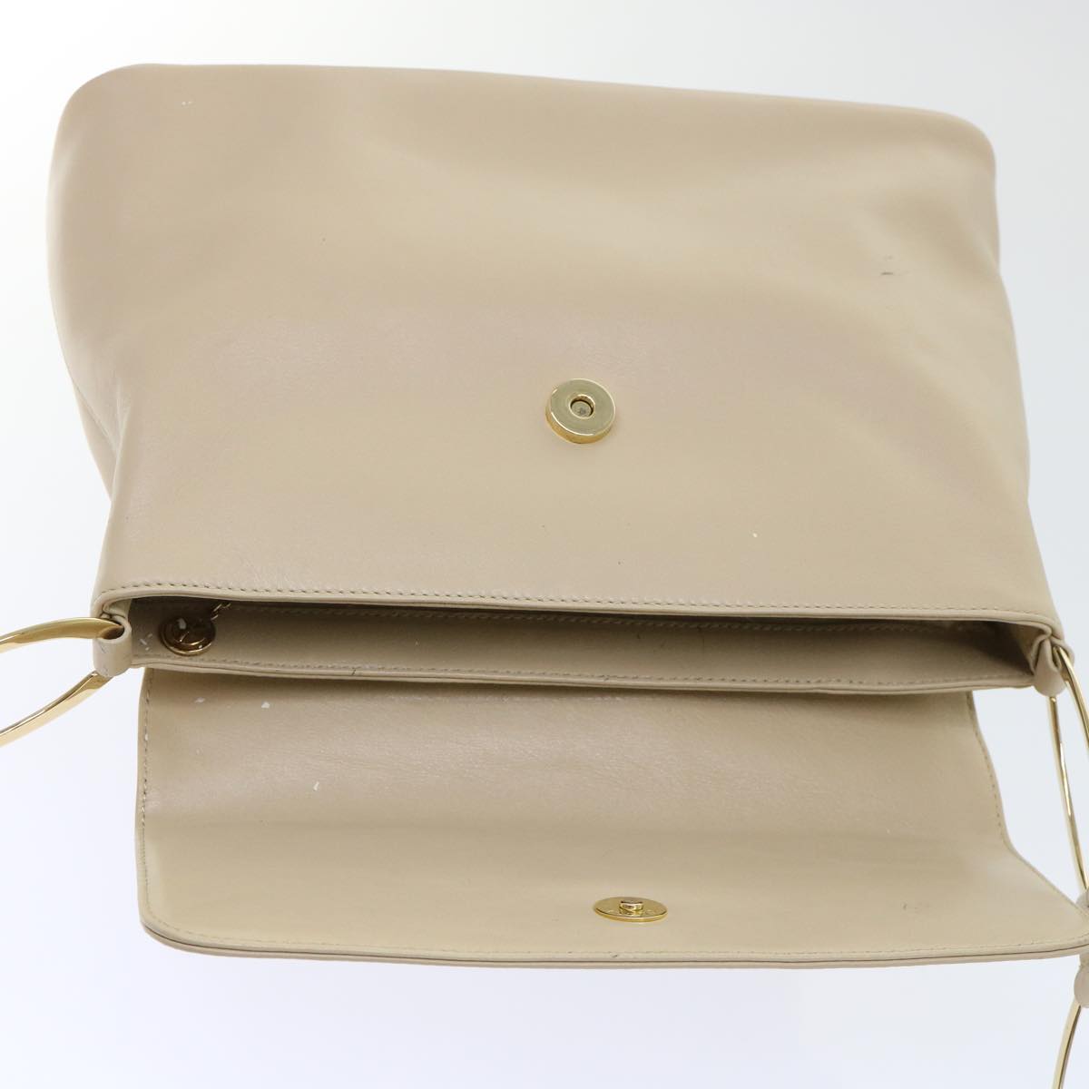 GUCCI Shoulder Bag Leather Beige 001•3444•180 ep1364