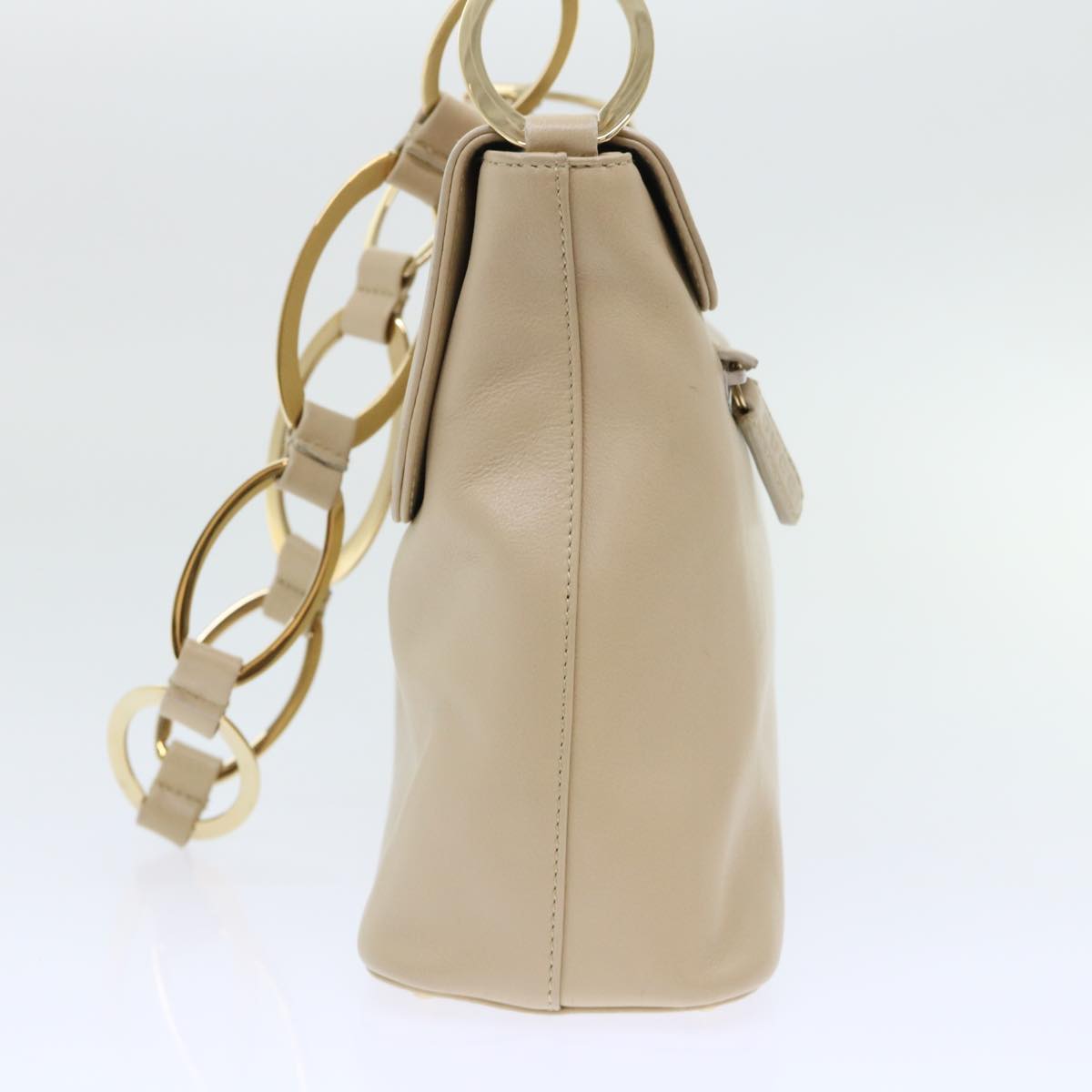 GUCCI Shoulder Bag Leather Beige 001•3444•180 ep1364