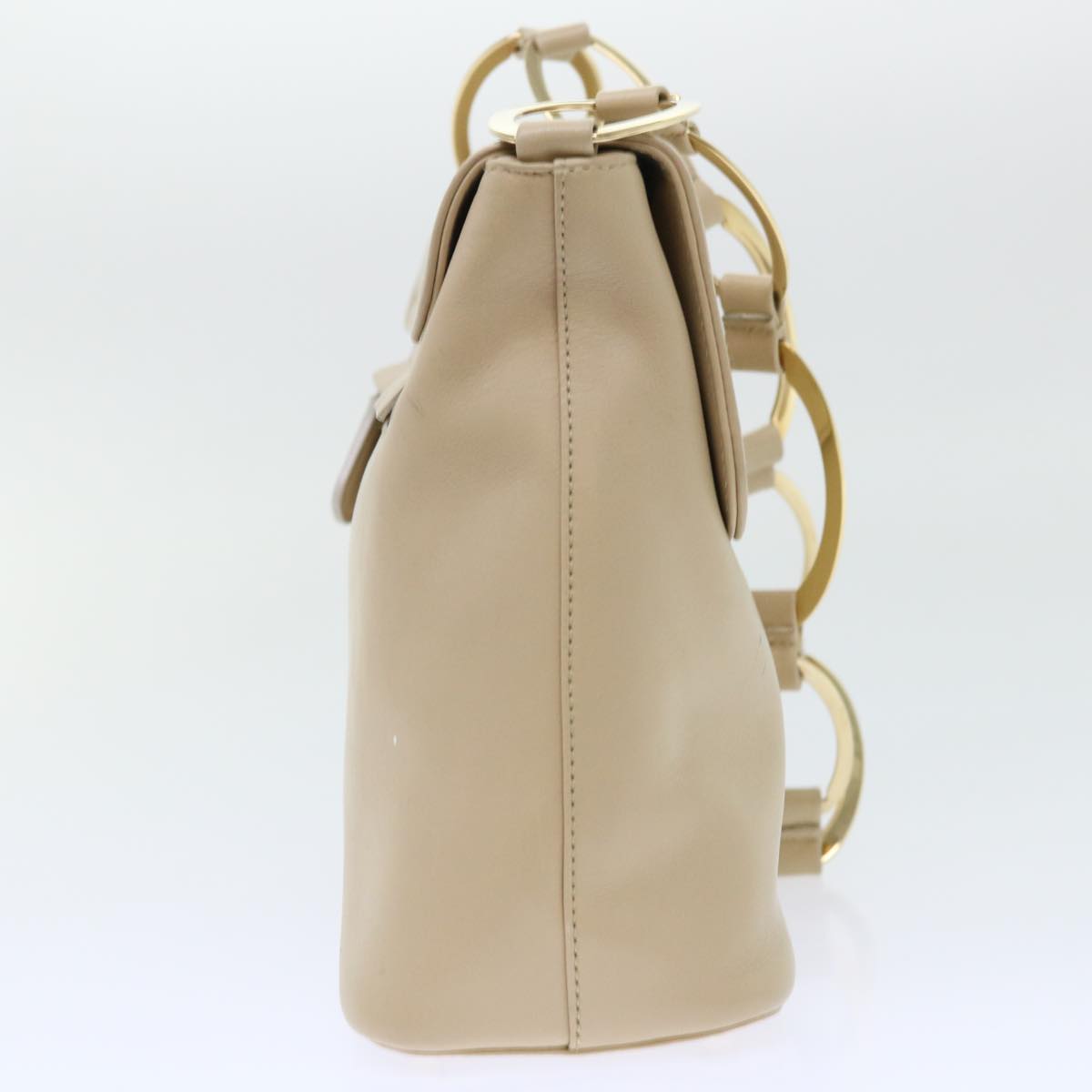 GUCCI Shoulder Bag Leather Beige 001•3444•180 ep1364