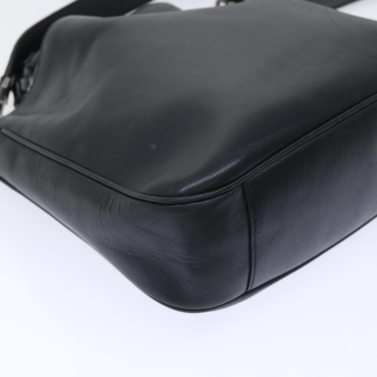 GUCCI Bamboo Hand Bag Leather 2way Black 001•1638•001364 ep1366
