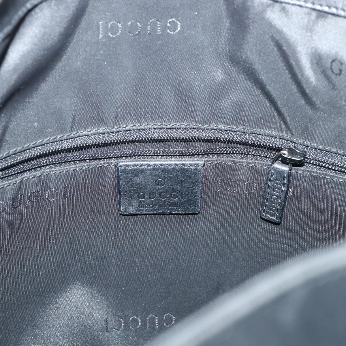 GUCCI Bamboo Hand Bag Leather 2way Black 001•1638•001364 ep1366