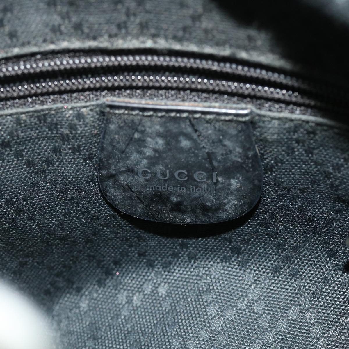 GUCCI Bamboo Shoulder Bag Nylon 2way Black 000•2058•0509•5 ep1372