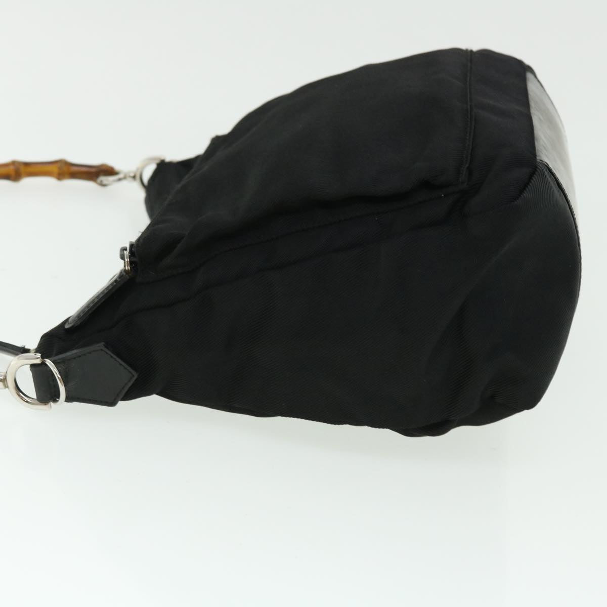 GUCCI Bamboo Shoulder Bag Nylon 2way Black 000•2058•0509•5 ep1372