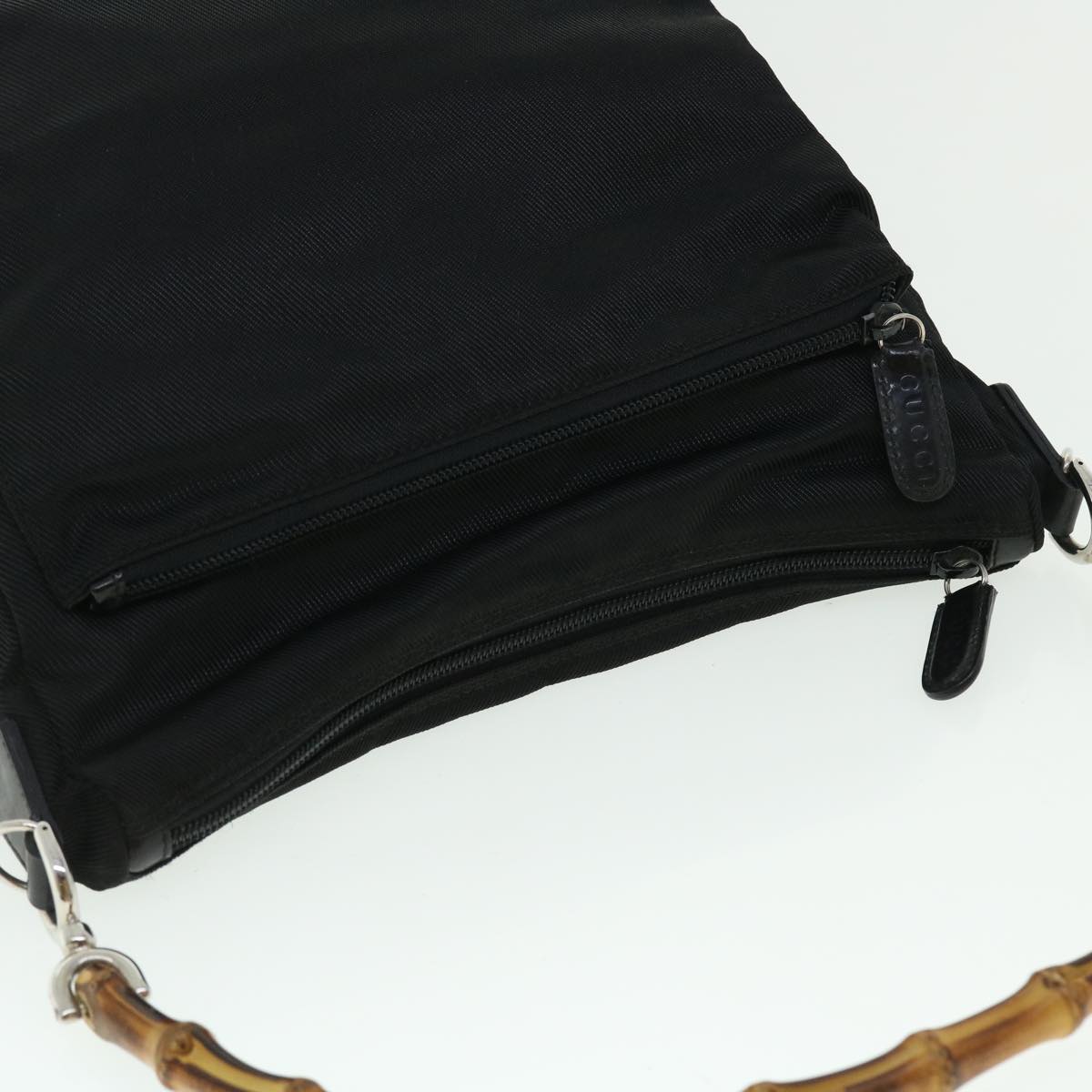 GUCCI Bamboo Shoulder Bag Nylon 2way Black 000•2058•0509•5 ep1372