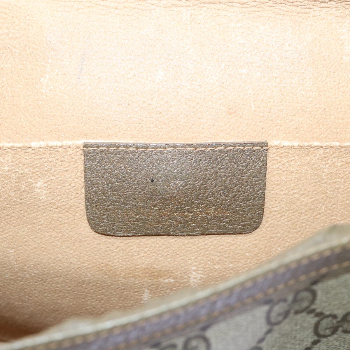 GUCCI GG Canvas Web Sherry Line Clutch Bag PVC Leather Beige Red ep1380