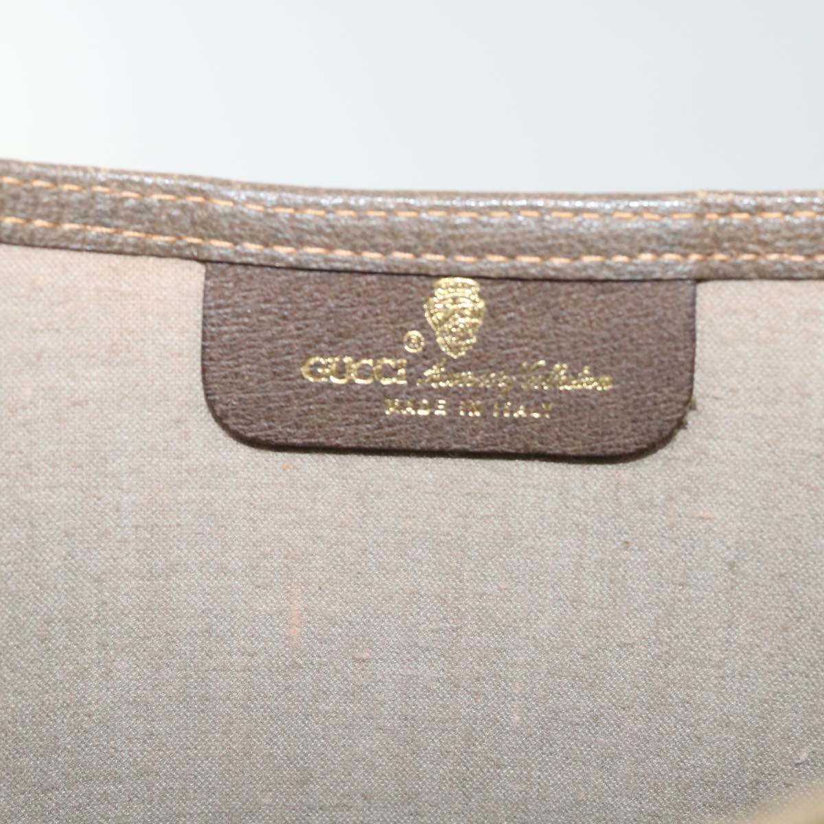 GUCCI GG Canvas Web Sherry Line Tote Bag PVC Leather Beige Red Green ep1387