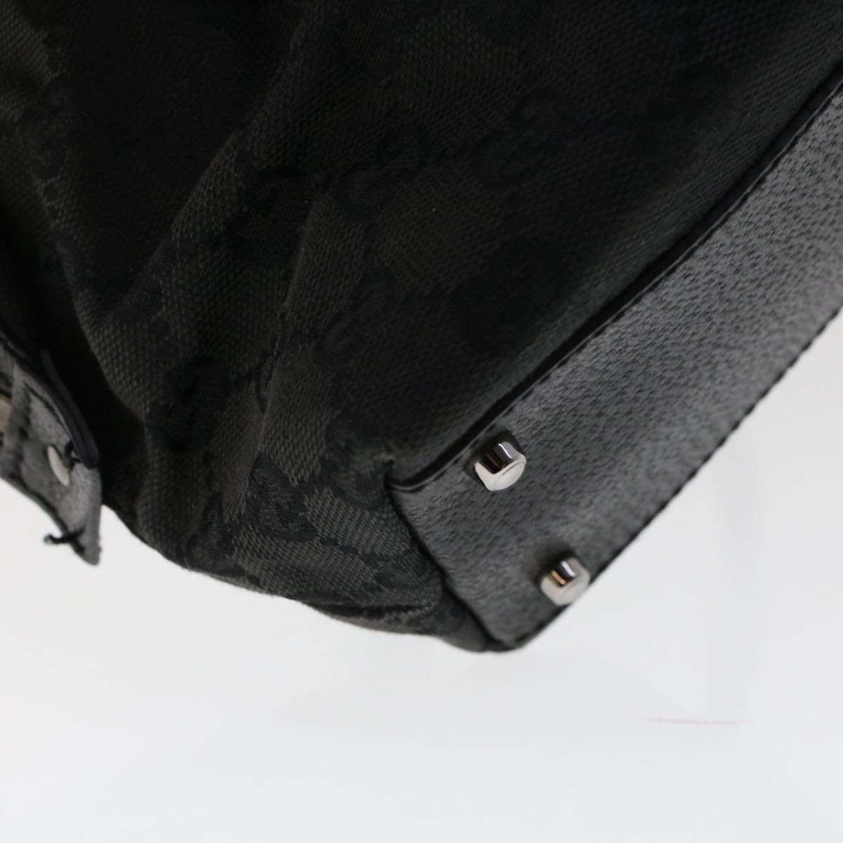 GUCCI GG Canvas Hand Bag Black ep1390
