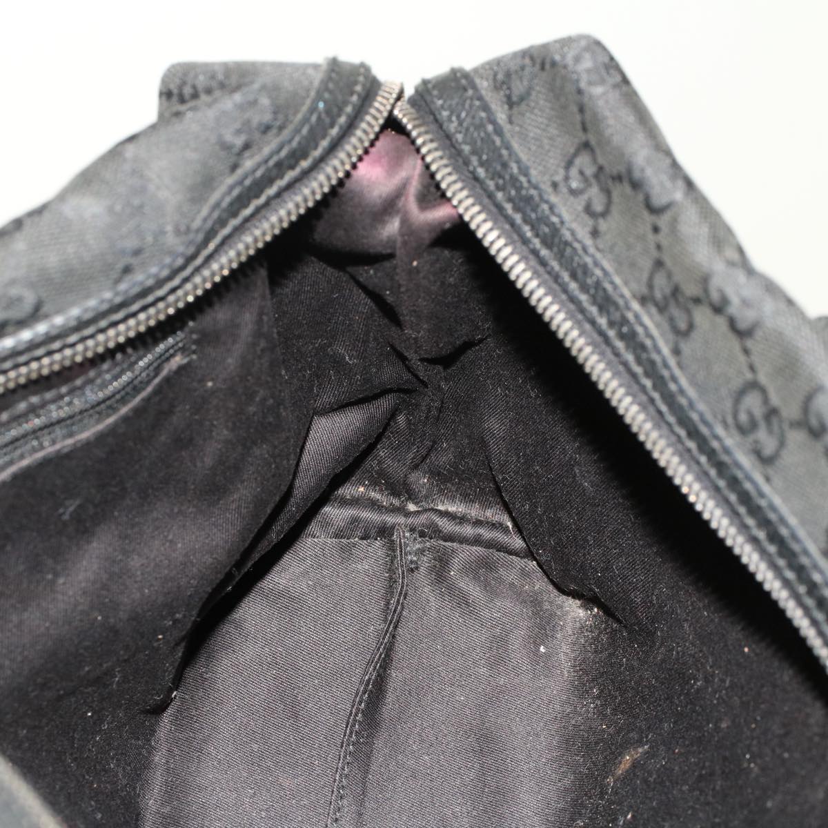 GUCCI GG Canvas Hand Bag Black ep1390