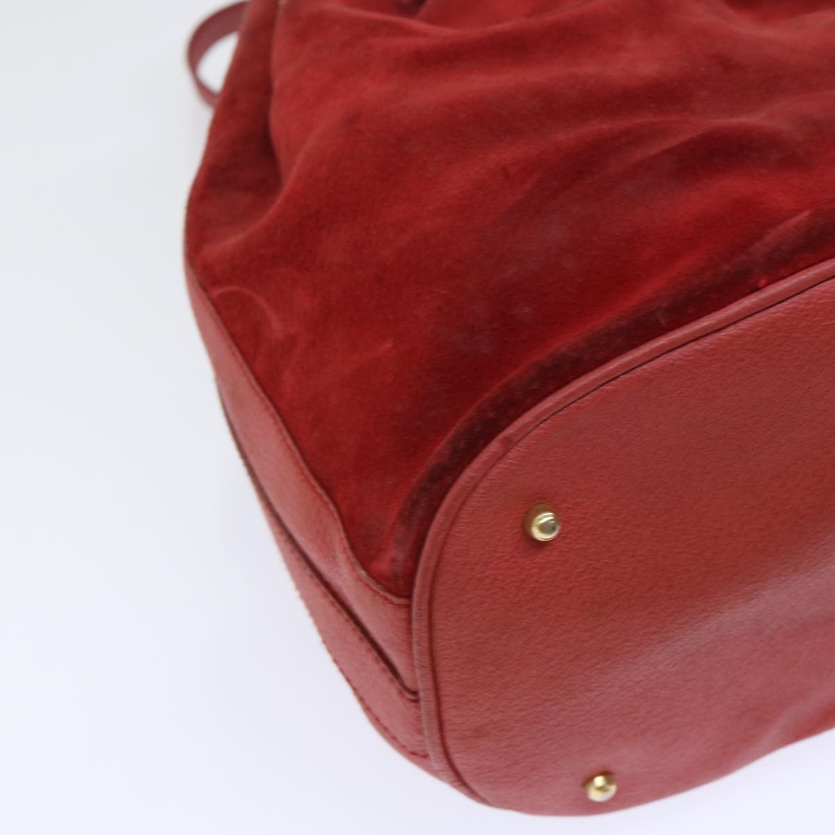GUCCI Bamboo Shoulder Bag Suede Red 001•2040•1657 ep1393
