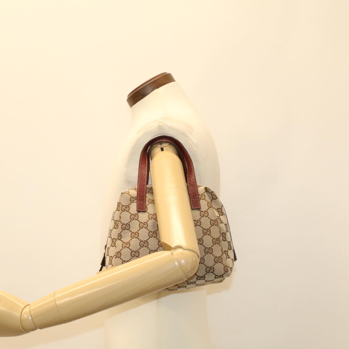 GUCCI GG Canvas Hand Bag Beige 124542 ep1411