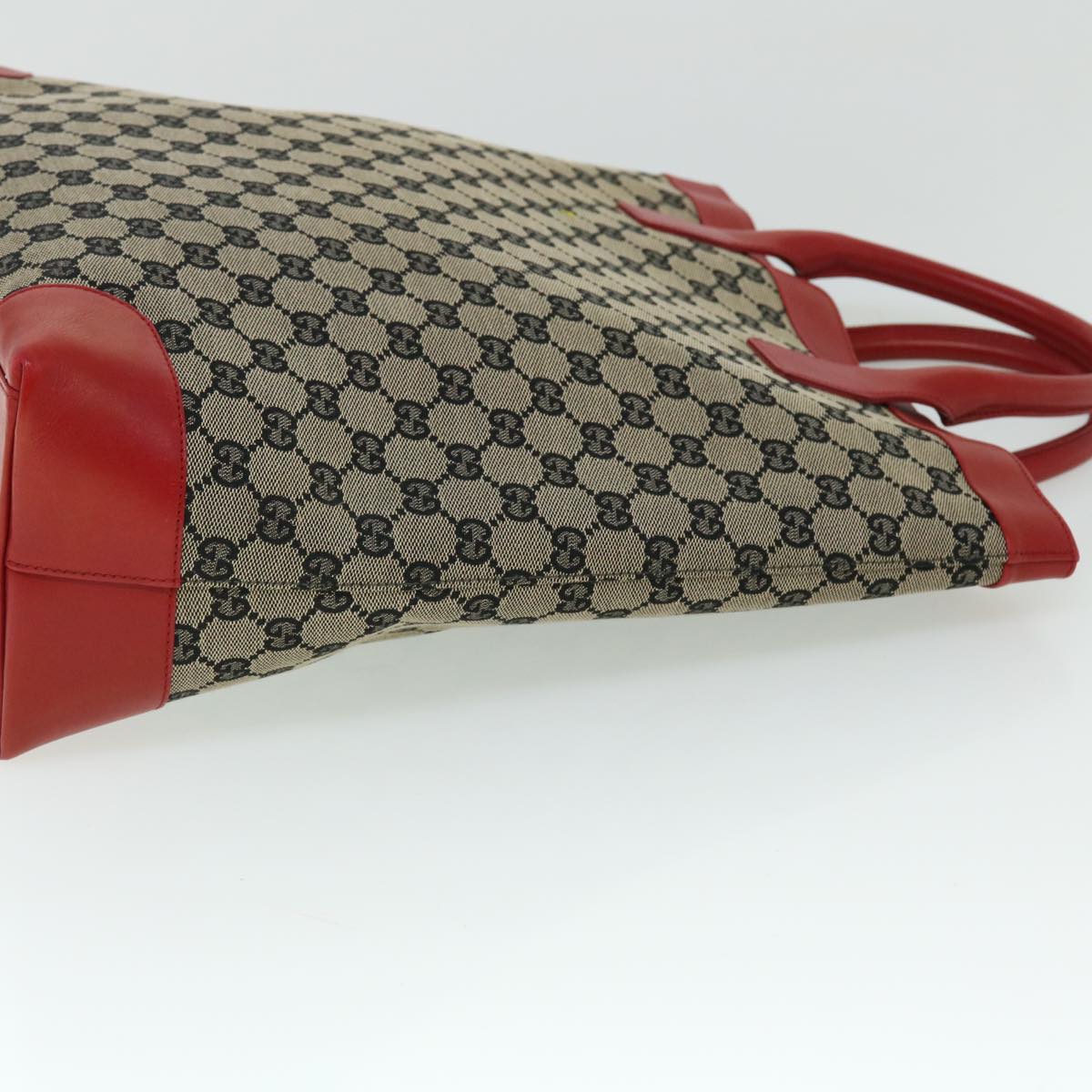 GUCCI GG Canvas Tote Bag Beige Black Red ep1412