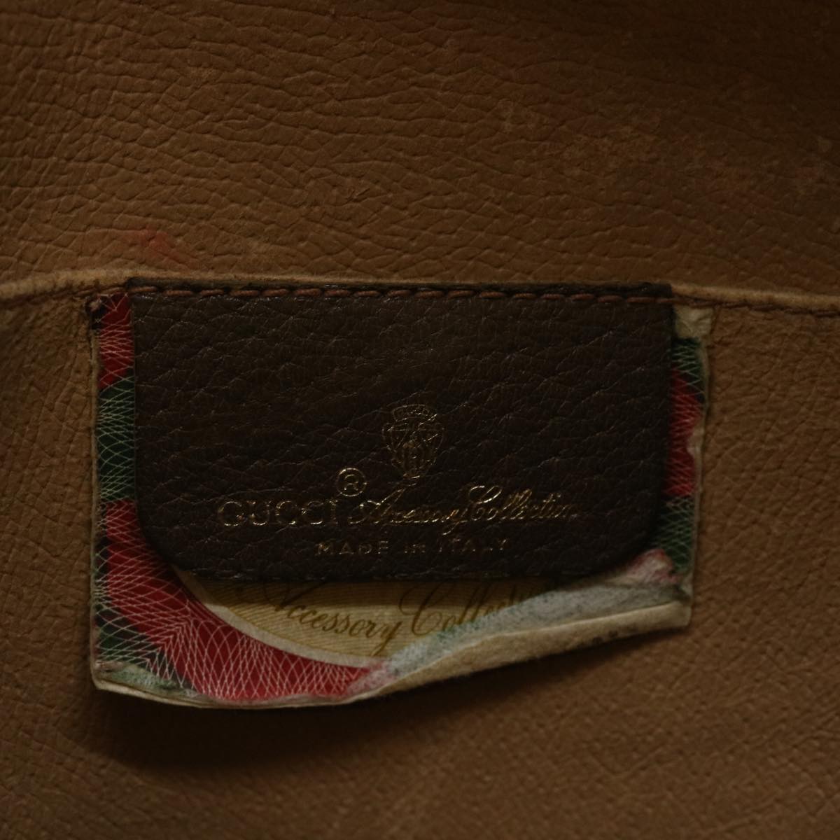 GUCCI GG Canvas Web Sherry Line Clutch Bag PVC Leather Beige Red ep1418