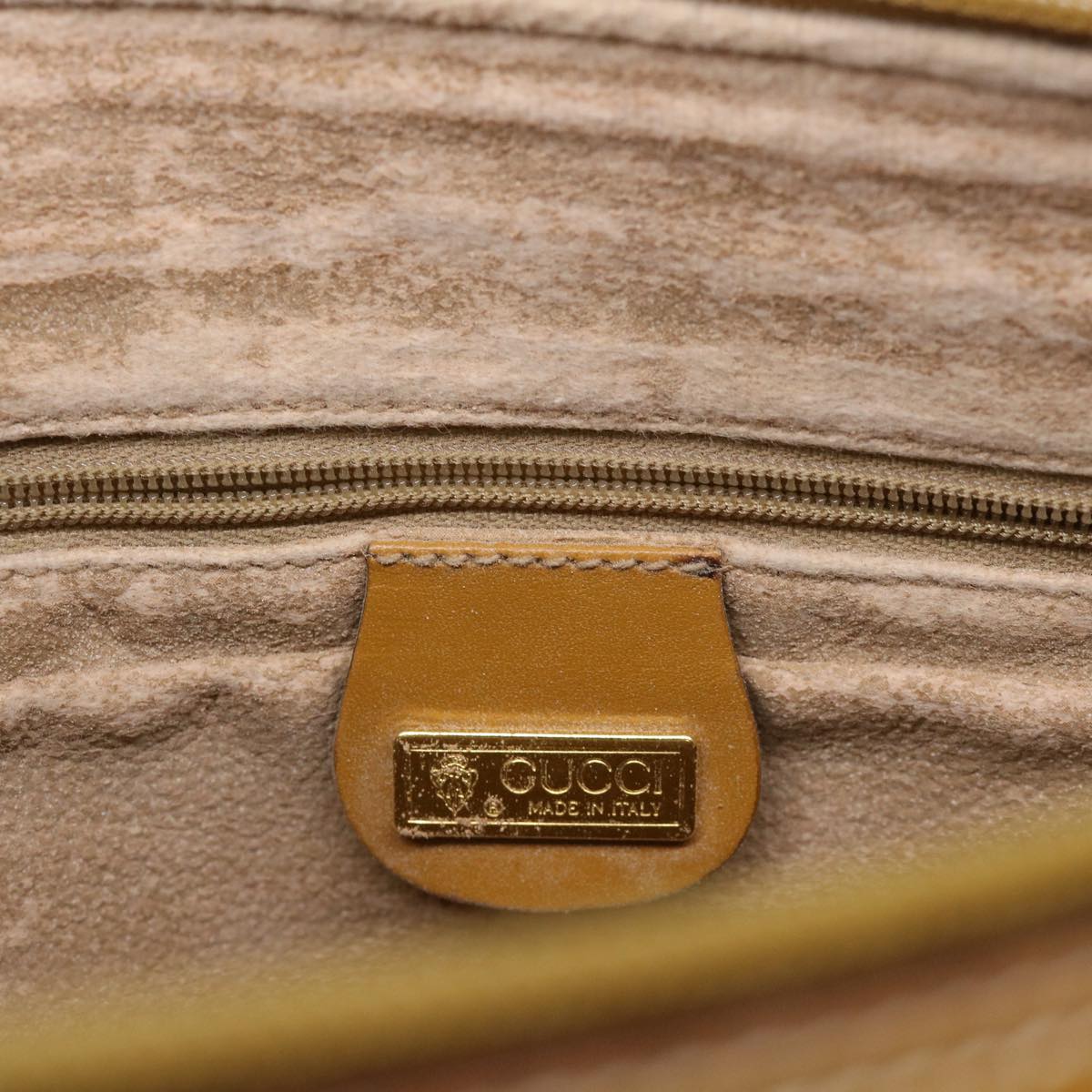 GUCCI Micro GG Canvas Web Sherry Line Shoulder Bag PVC Leather Beige ep1423
