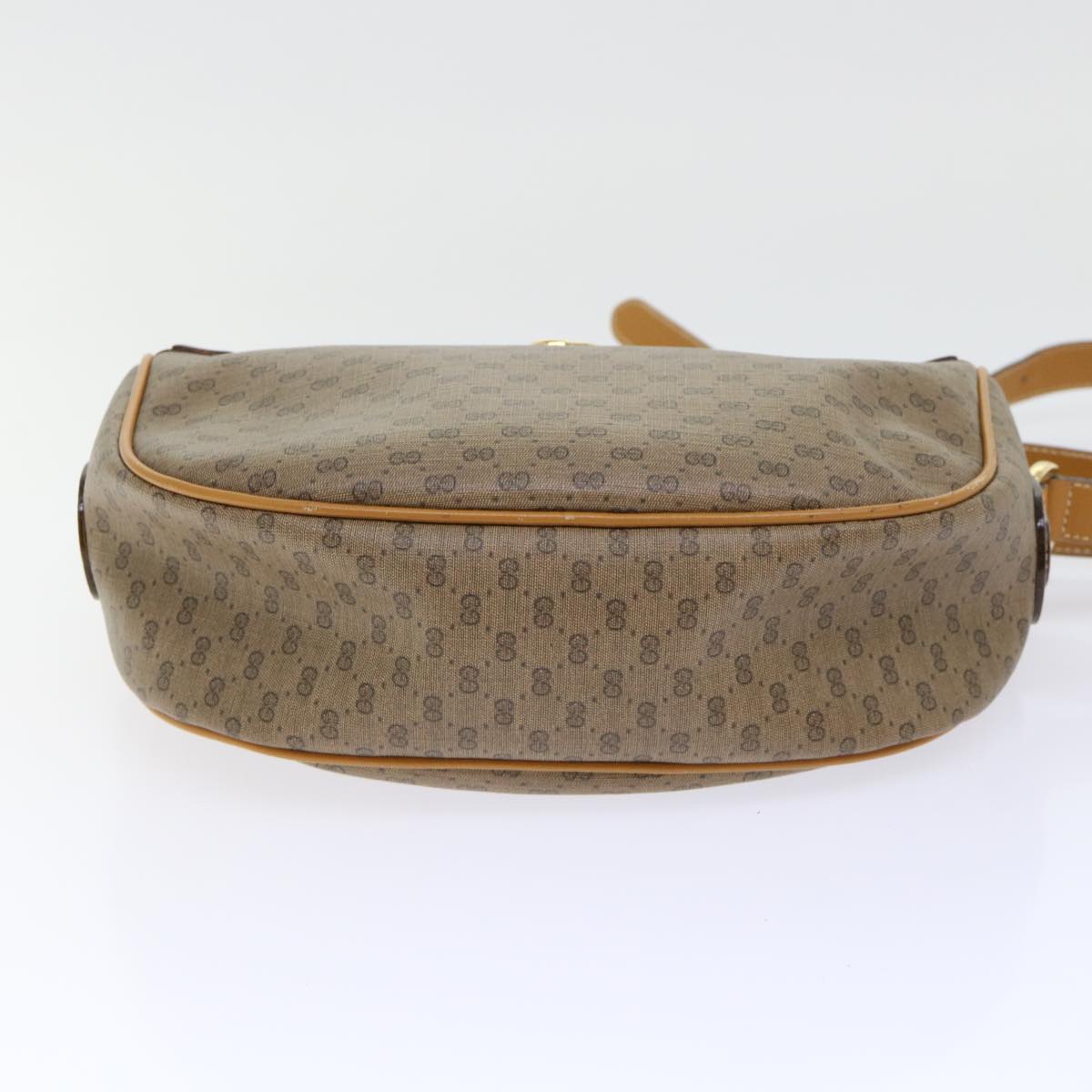 GUCCI Micro GG Canvas Web Sherry Line Shoulder Bag PVC Leather Beige ep1423