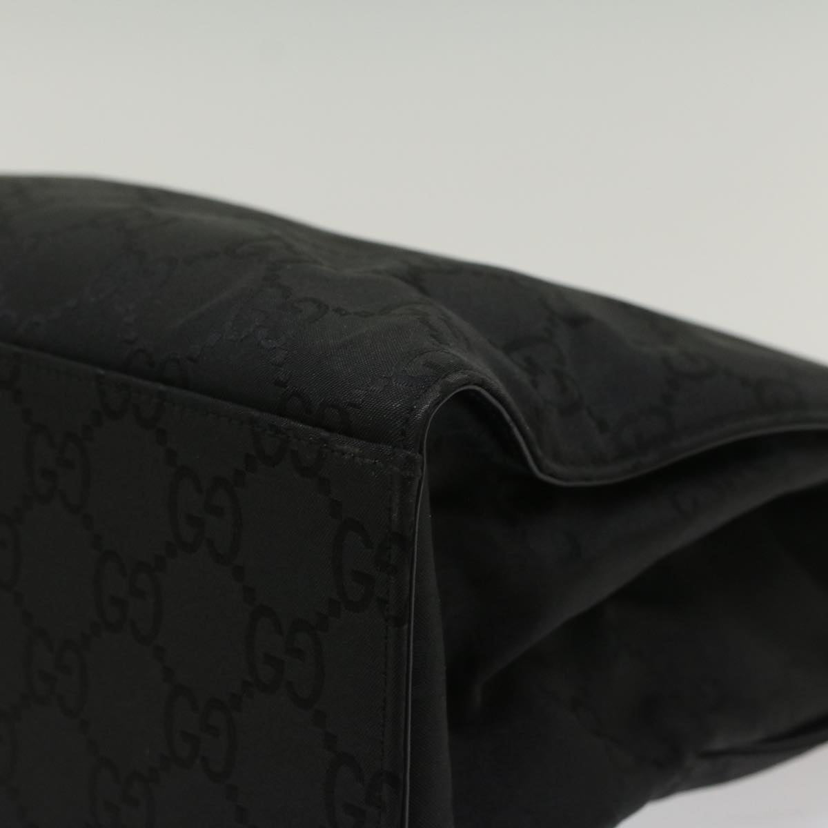 GUCCI GG Canvas Bamboo Hand Bag Black ep1424