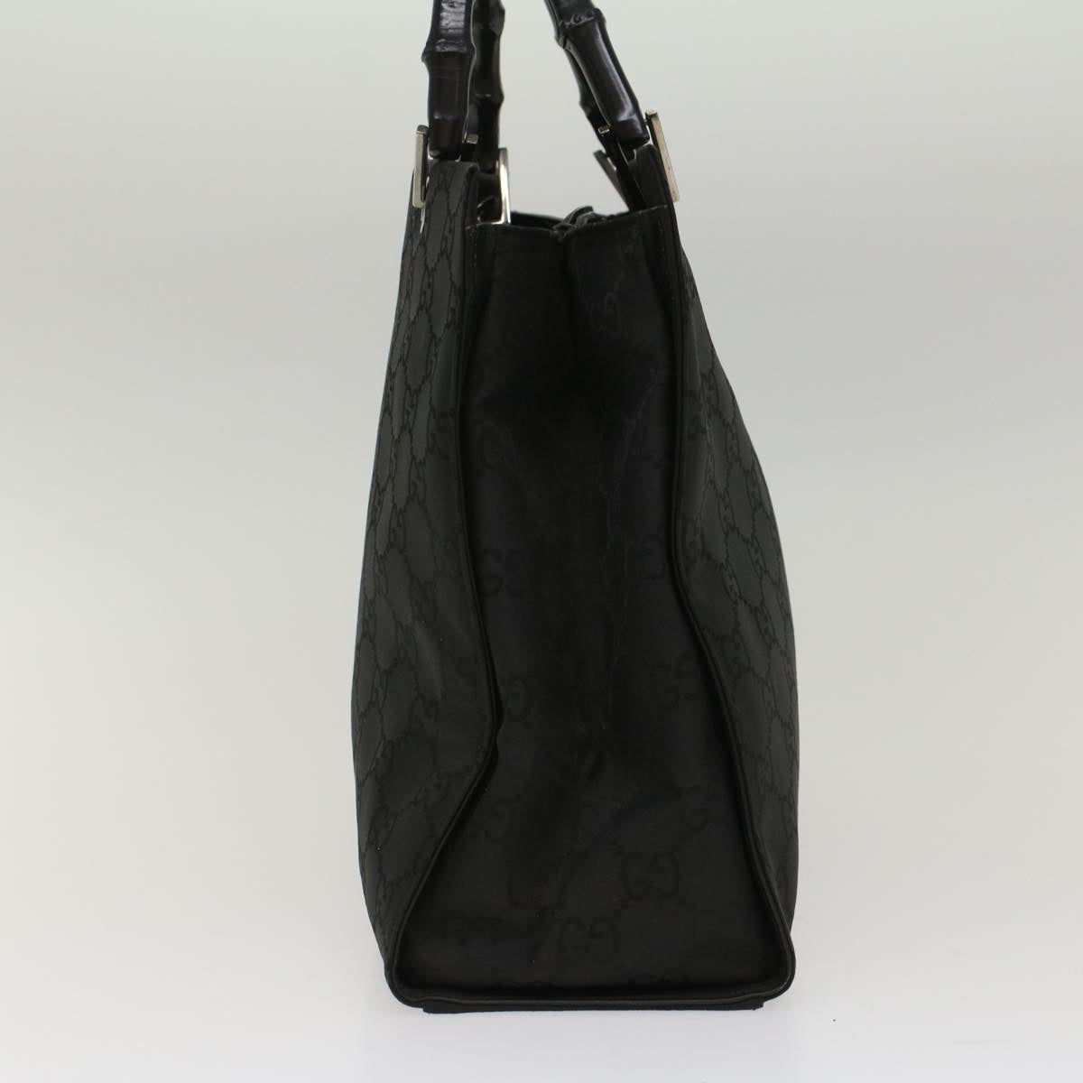 GUCCI GG Canvas Bamboo Hand Bag Black ep1424