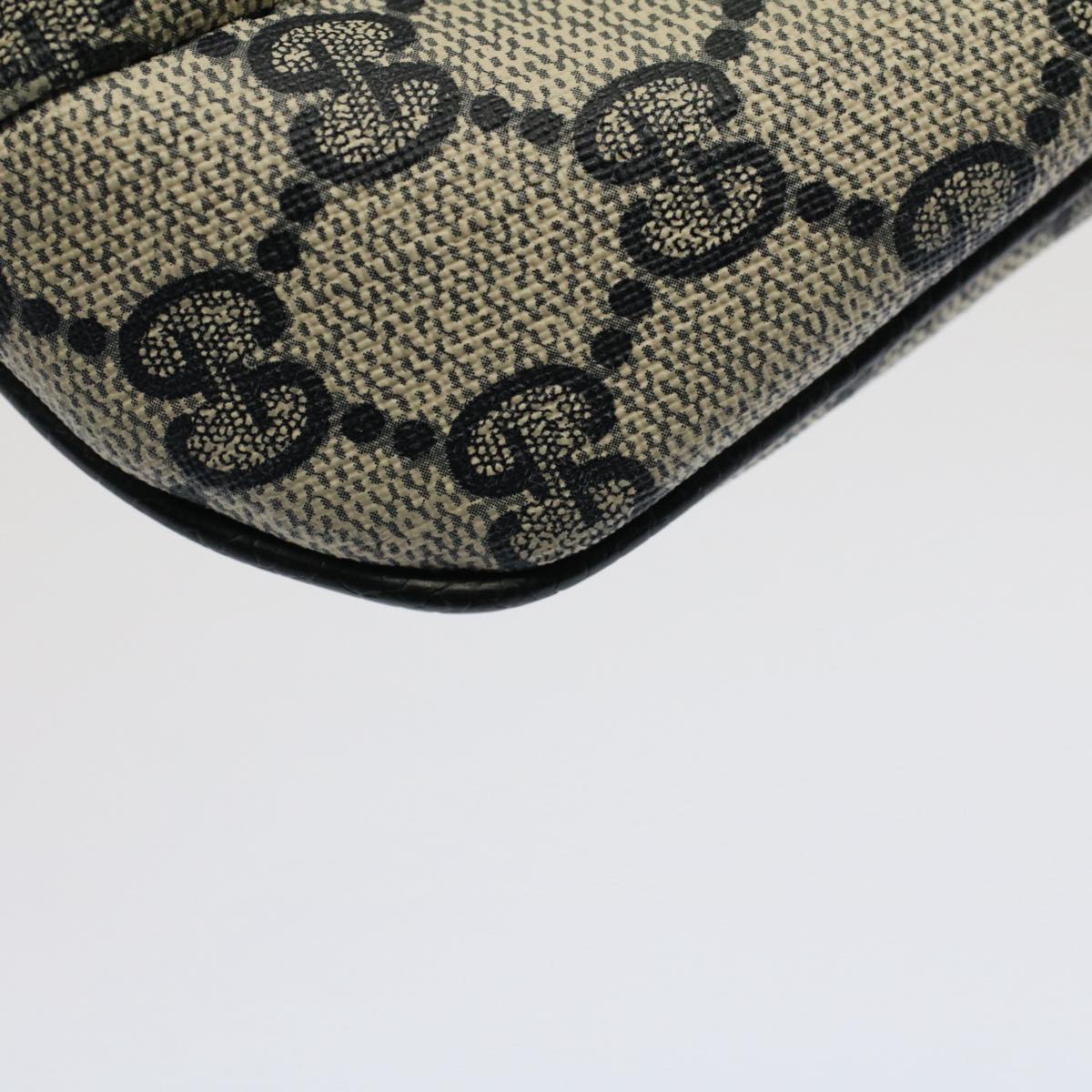 GUCCI GG Canvas Pouch PVC Leather Navy Gray ep1427