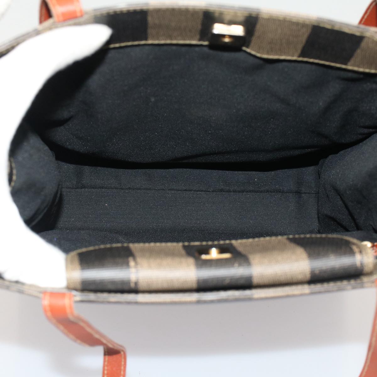 FENDI Pecan Canvas Shoulder Bag Brown ep1432
