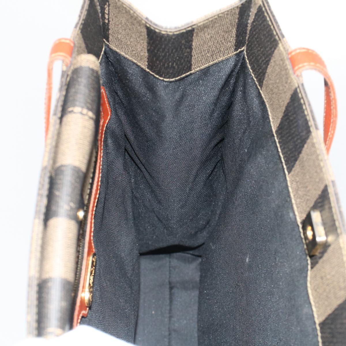 FENDI Pecan Canvas Shoulder Bag Brown ep1432
