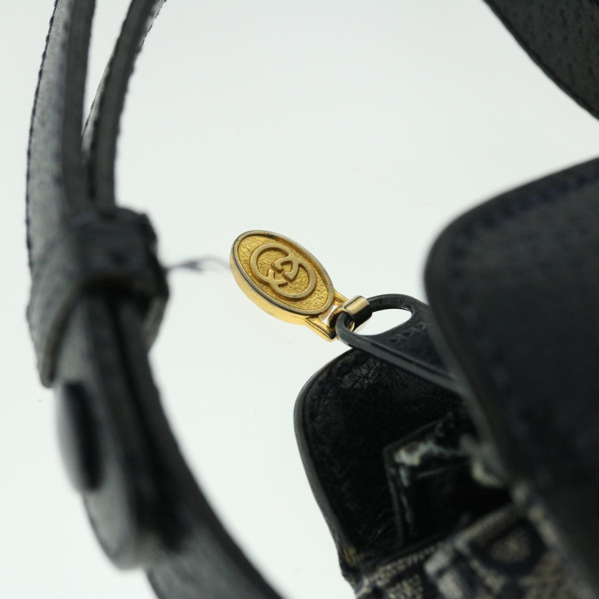 GUCCI GG Canvas Sherry Line Shoulder Bag PVC Leather Gray Navy Red ep1436