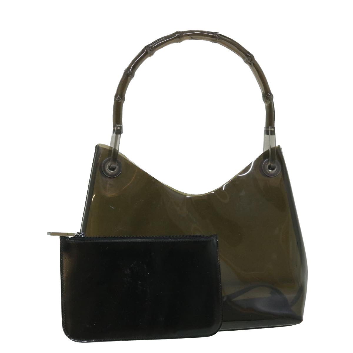 GUCCI Bamboo Shoulder Bag Enamel Black 001•2058•1883 ep1447